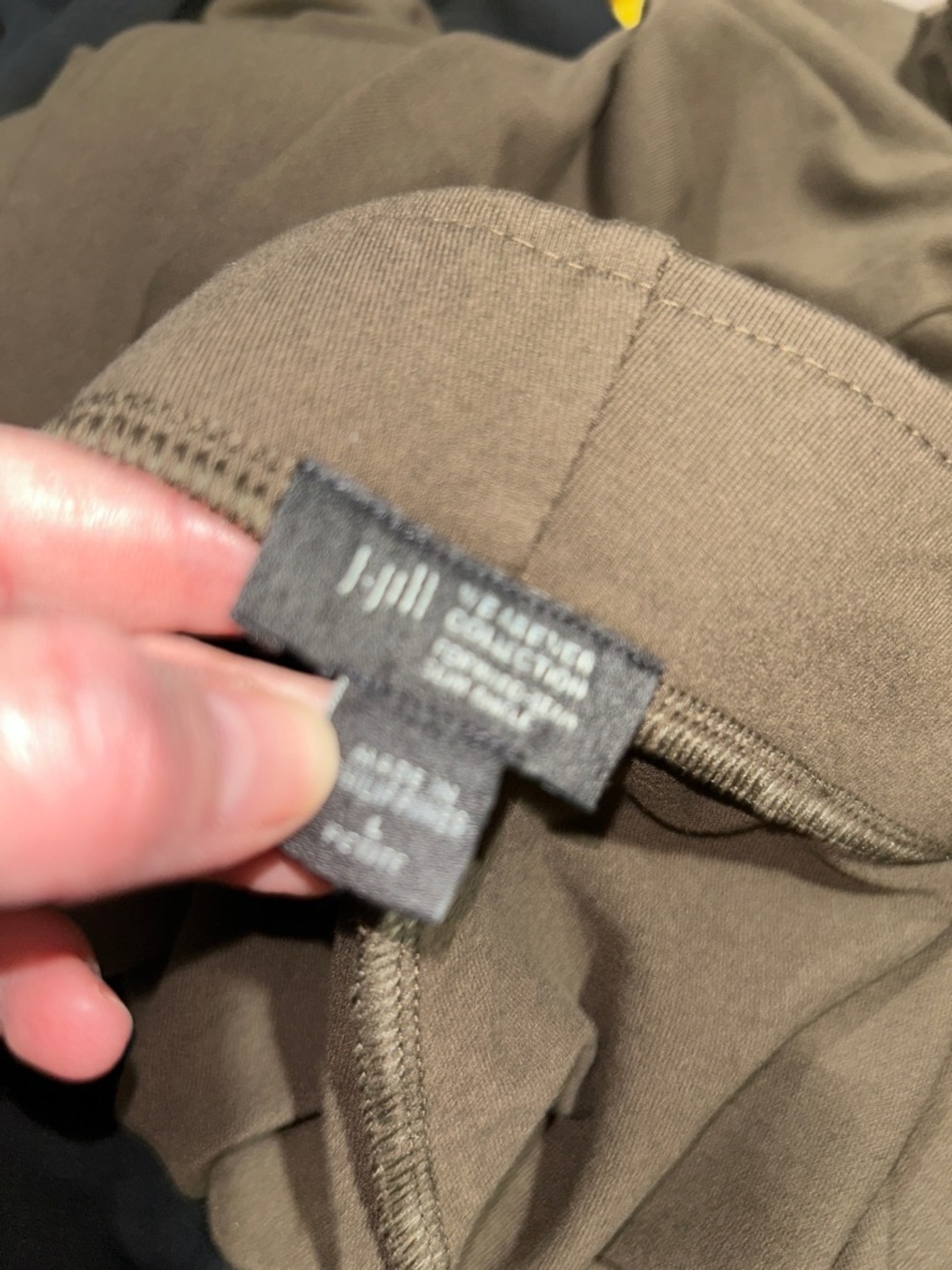 EUC J Jill brown pull on large petite pant - Picture 4 of 5